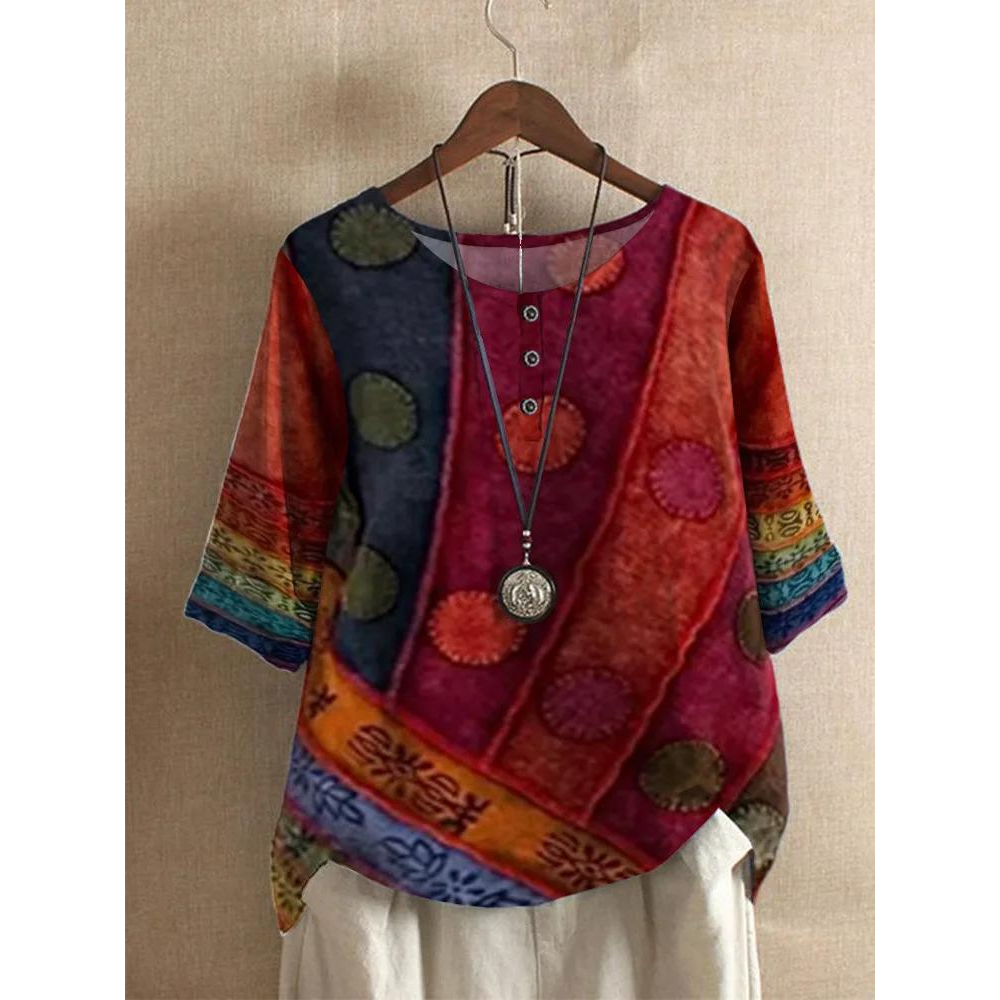 Valarie - Gekleurde Boheemse top