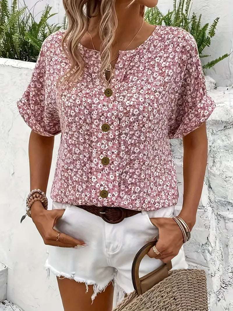 Jelena - Elegante zomerbloementop