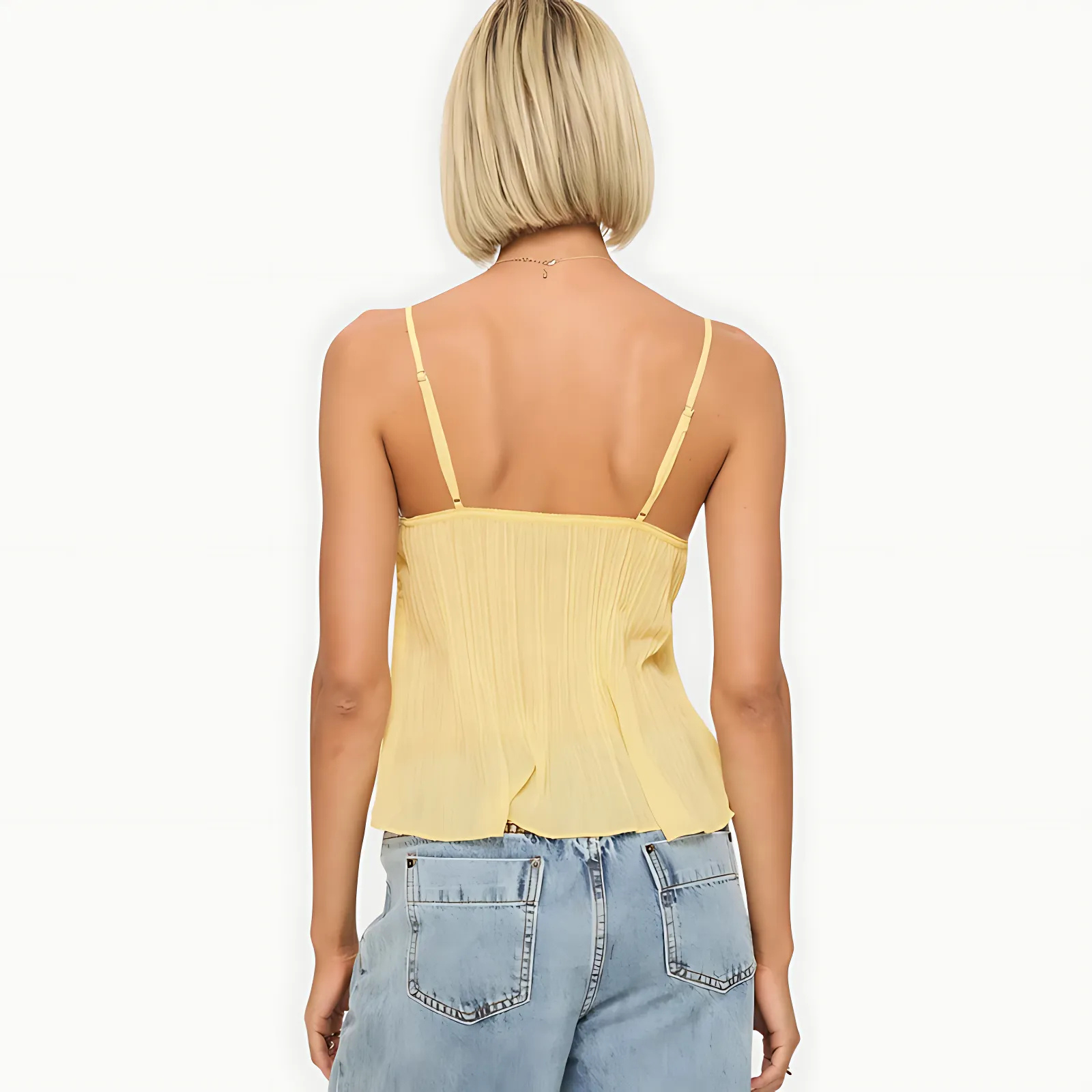 SatinEase Plissé Cami Top