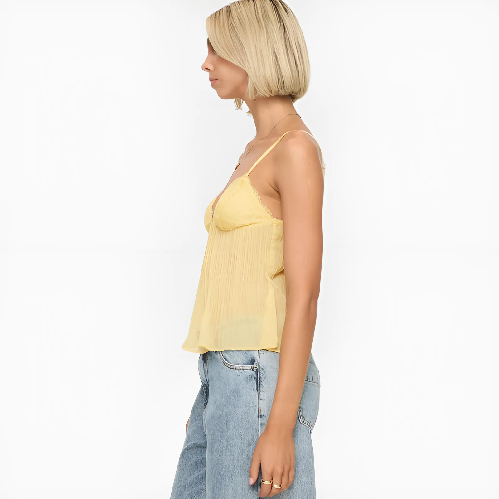 SatinEase Plissé Cami Top