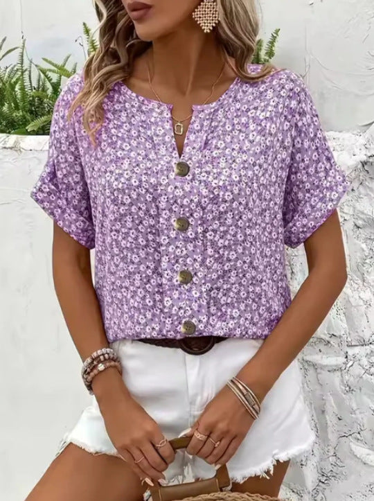Jelena - Elegante zomerbloementop